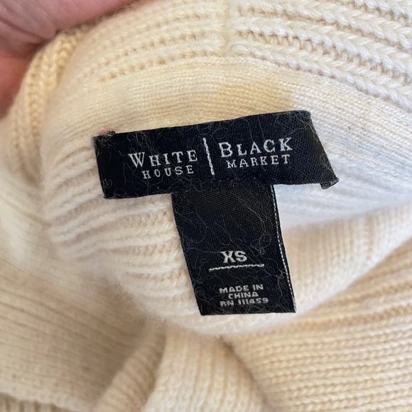 WHBM Sz XS Open Front Cardigan Asymmetric Longer Back Flown - Picture 3 of 7